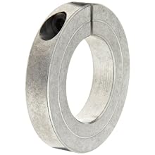 Climax Metal One-Piece Clamping Shaft Collar, Recessed Screw Head, Aluminum