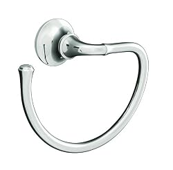 KOHLER K-11277-CP Forte traditional Towel Ring, Polished Chrome