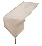13X72 Tablerunner Chenille Natural