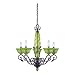 Westinghouse 69025 Cedar Forrest Five-Light Chandelier, Antique Bronze Finish with Seeded Oliveta Globe