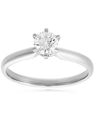 14k White Gold Round Diamond Solitaire Engagement Ring (1 2 Ct, H-I Color,... by Amazon.com Collection