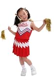 『チアキッズ《赤》』【子供用コスプレ】パーティグッズ【100サイズ】の画像
