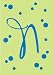 Monogram Polka Dot Regular Size Flag - N