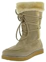 VOLATILE Toronto Womens Warm Lined Boots Shoes Tan Fuzzy Zip-Up Lace-Up Suede Leather
