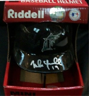 Mike Lowell Autographed/Hand Signed Baseball Mini Helmet