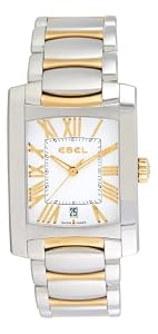 Ebel Men's 1255M41/02500 Brasilia White Dial Two Tone Watch from Ebedee