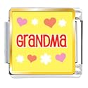 Italian Charm Grandma Hearts Flowers