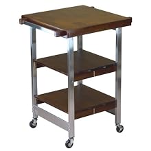 Oasis Concepts Stainless Steel/Wood Folding Versatile Bbq Island, Walnut