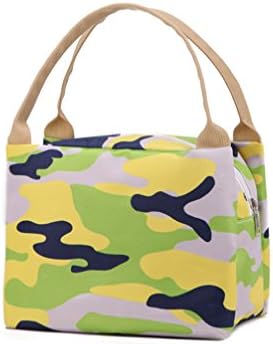Airstomi New Tote Bag Waterproof Lunch bag Zipper Pockets Women's Lunch Bag - Yellow Camouflage