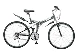 Raychell(レイチェル) Wサス付き 26インチ 18段変速折りたたみ マウンテンバイク MTB-2618R ガンメタル MTB-2618R Raychell(レイチェル) Wサス付き 26インチ 18段変速折りたたみ マウンテンバイク MTB-2618R ガンメタル MTB-2618R