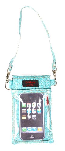 G-mate Luxury Croc Ocean Blue Cell Phone Case/bag/pouch/carrier All in One Design