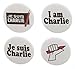A&T Designs Set 4 Je suis I am Charlie 1.25