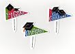 Graduation Pennant Cupcake Picks - 12ct