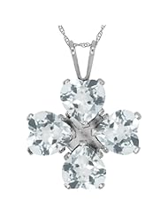 3.34 Ct Heart Shape Sky Blue Aquamarine Sky Blue Topaz 925 Silver Pendant