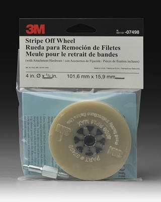 3M Stripe Off Wheel 07498, 4 in x 5/8 in, w/Hardware - 7498AM