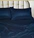 New Full (Double) Size Satin Sheet Set - Includes 1 fitted sheet, 1 flat sheet and 2 pillow cases - Navy Blue