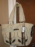 Marc Ecko - Echo Red Handbags, Light Tan with Sherpa Trim