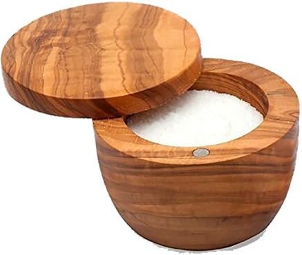 Hand Crafted Olive Wood Salt Cellar