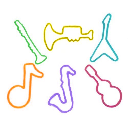 Music Band Rubber Band Bracelets 12 pack