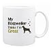 New  My Rottweiler , Thinks I Am Great  Mug Dog