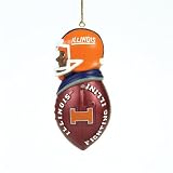 Illinois Fighting Illini 3 Black Resin Football Tacklers Holiday Tree Ornament - NCAA College Athle