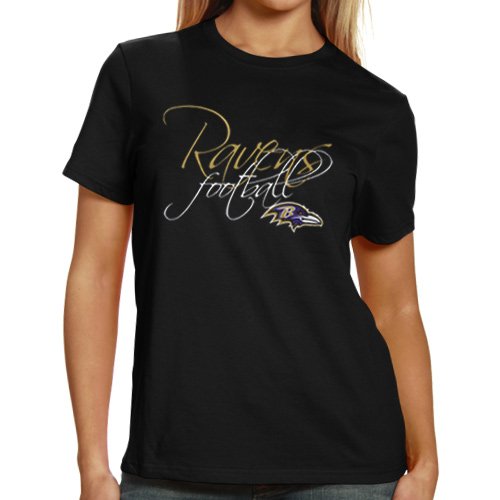 Baltimore Ravens Ladies Franchise Fit II T-Shirt - Black (X-Large)
