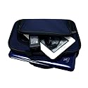 CaseCrown Premium Double Memory Foam Laptop Case with Extra Pocket (Nylon Navy Blue) for Samsung NC10 Netbook