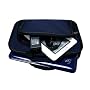 CaseCrown Premium Double Memory Foam Laptop Case with Extra Pocket (Nylon Navy Blue) for Samsung NC10 Netbook