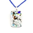 Handmade Murano Glass Pendant - Lisa Rectangle S Multi-Color Style1