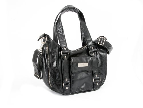 Ju Ju Be Behave Earth Leather Diaper Bag, Black/Dizzy Daisies