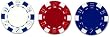 Two-Toned Dice Chips (11.5g) 25 Red, 25 Green, 50 White w/ Tray