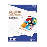 New-Epson S041153 - Iron-On Inkjet Transfer, 8-1/2 x 11, White, 10 Sheets/P ....