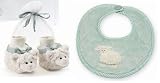 Bearington Bears Lamby Sheep Baby Bib and Booties Set
