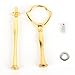 Saflyse 2 Tier Golden Cake Stand Holder Metal Shield Plate Handle Fitting 5 Sets - Pack of 5