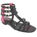 Flat Gladiator Strappy Triple Buckle Sandals