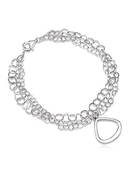 Sterling Silver Multi Strand Geometric Bracelet