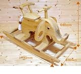 ロッキング エレファント 　(子供家具・木馬・乗用玩具・木のおもちゃ)1才、2才、3才～出産祝いにお薦め♪ 　wooden toys Rocking Elephant