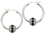 0.70 cttw 14k Gold Plated 925 Sterling Silver Ball Hoop earrings