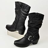 Wadenhohe Stiefel, von Marco Tozzi in schwarz, Größe:37