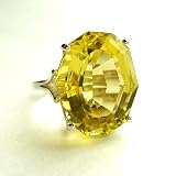Angular Octagon Designer Cut Citrine Cocktail Ring 18 Carat