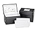 C.R. Gibson Black Gourmet Recipe Box, with Tab Dividers and Coordinating Recipe Cards, 53pc, 6.5'' W x 4.75'' H x 4.25'' D