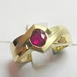 14K Yellow Gold Ruby Ring