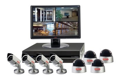REVO 16 Channel Indoor/Outdoor Video Security System with DVR, Monitor and 8 Security Cameras