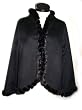 Loro Piana 17 Ounce 100% Cashmere Black Mink WhipStitch Bolero
