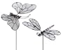 Ace Trading - Woods Decor 1 2y/487A Butterfldragon FLY Garden Stakes 4-3/4"x4-3/4"x20-3/8" (Pack of 48)