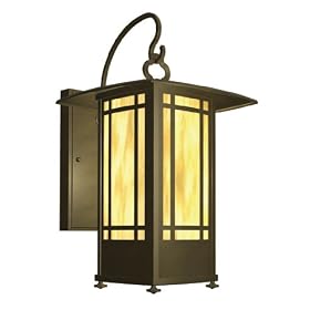 American Fluorescent EUW126MBSCT Eureka Outdoor Sconce, Transitional Mission Style with... by American Fluorescent
