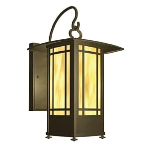 American Fluorescent EUW118MBSCT Eureka Outdoor Sconce, Transitional Mission Style with... by American Fluorescent