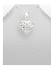 Heart Pendant Necklace In 92.5 Sterling Silver