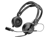 Super-Cardioid Headworn Dynamic Microphone With Lightweight Split Supraural Headphone