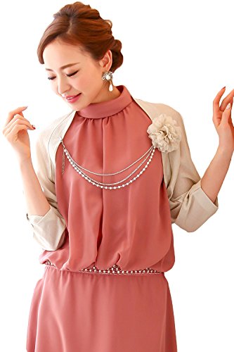 (ガール) GIRL きらめき モモンガ シルエット ラメニット ボレロ レディース ドルマン 長袖 シンプル 美ライン 大きいサイズ フォーマル パーティ 結婚式 二次会 披露宴 お呼ばれ ce214510